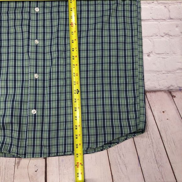 Duluth Trading Men Wrinkle Fighter Button Shirt Top Large Plaid Cotton B235 -14 - Picture 3 of 16